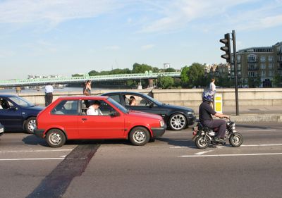 There is no way I would ride one of these in traffic.