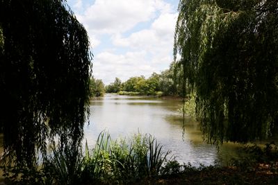 The lower lake is very big.