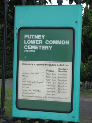 The sign on the railings