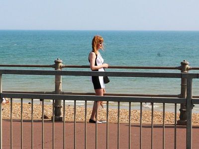Hastings seafront on a sunny day, beautiful.