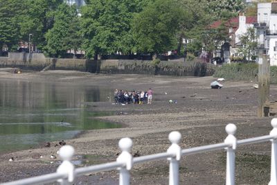 School children haveing a lesson.