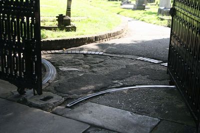 Front gate floor needs attention.