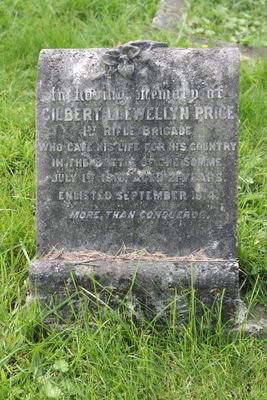 KIA Gilbert Llewellyn Price, Died in the Battle of the Somme