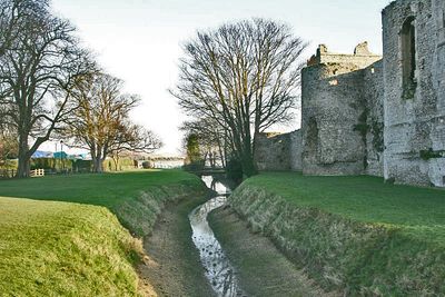The moat outside the north wall.