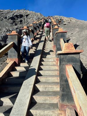 Climb to Mt. Bromo rim
