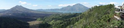 Lake Batur and Mt. Bang (on right)