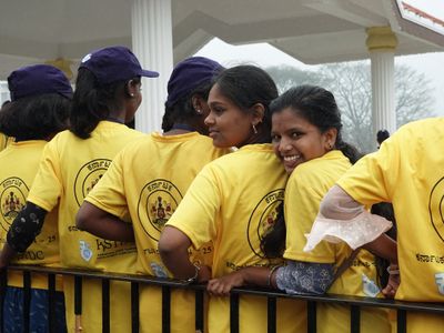 Temple visitors