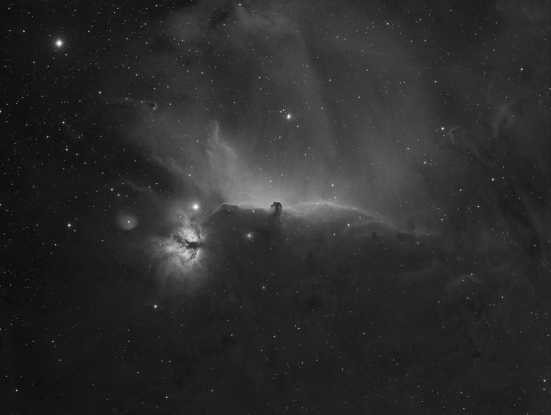 Horse Head and Flame Nebula with the Pentax 300mm Takumar