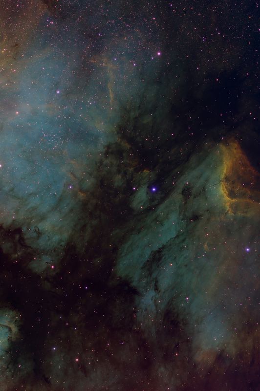 Pelican Nebula area Hubble Palate