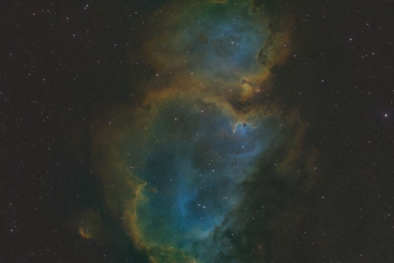 Soul Nebula Hubble palate SHO