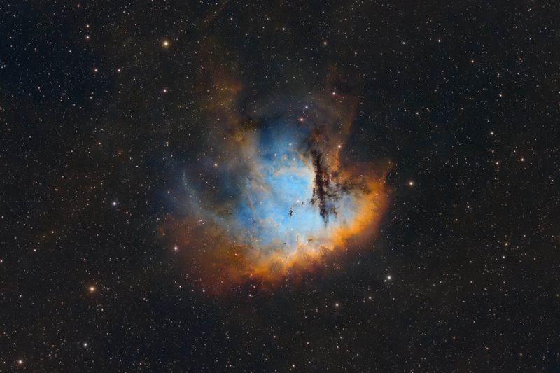 NGC 281 the PacMan Nebula SHO (reprocessed)