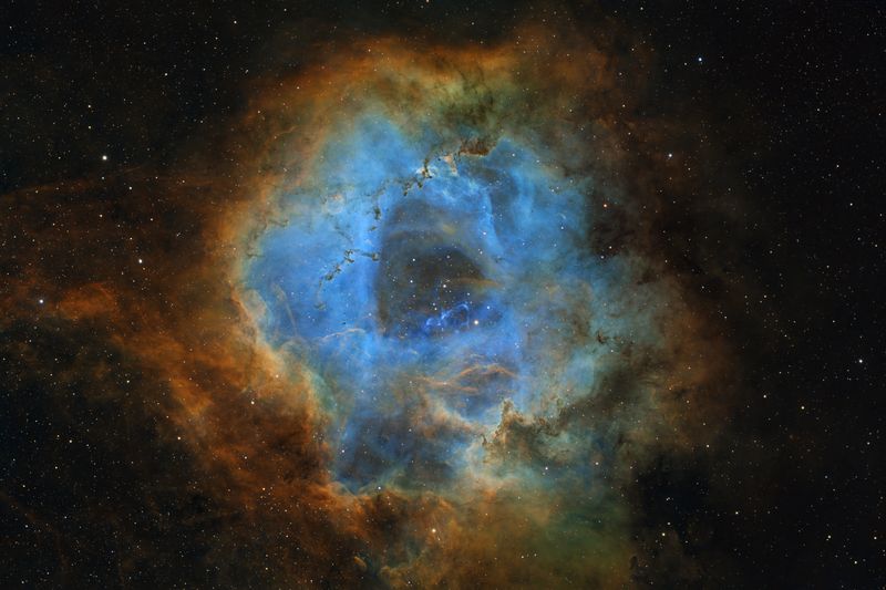 Rosette Nebula in Hubble palate V2