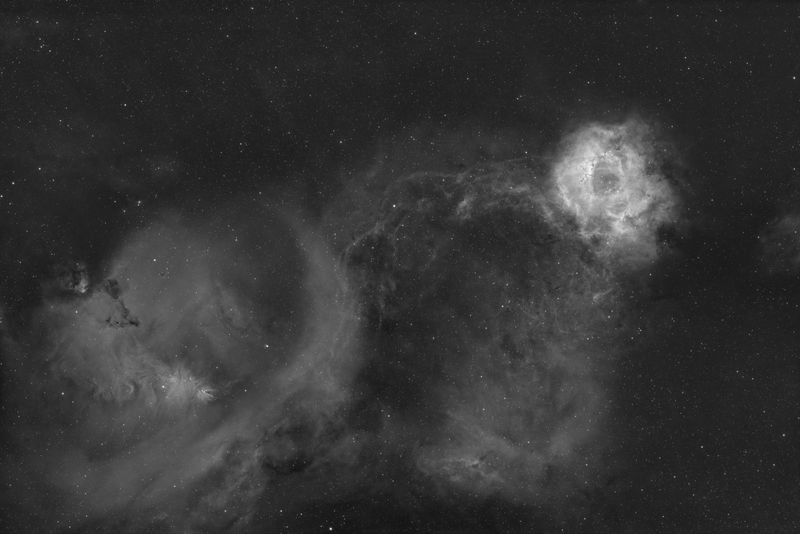 Rosette Nebula to Cone Nebula 