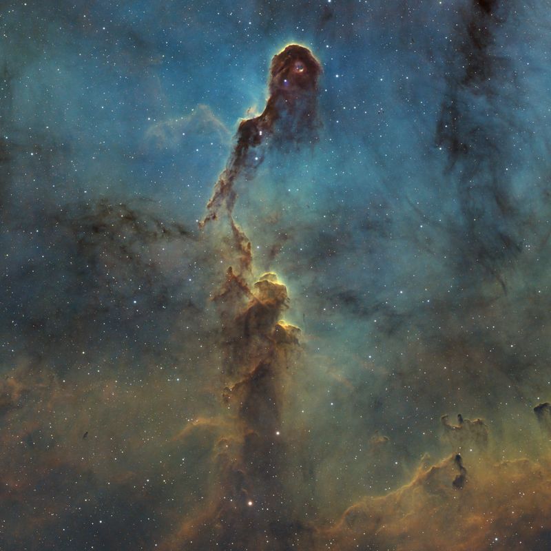 Elephant Trunk Nebula SHO crop