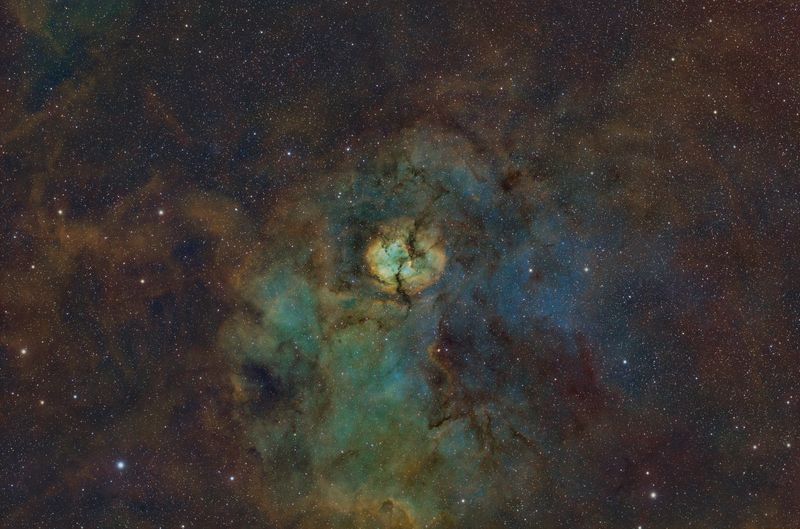 SH2-124 in SHO Hubble Palette