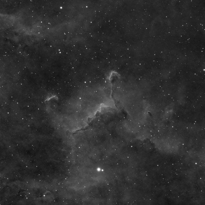 Pillars in the Spider Nebula