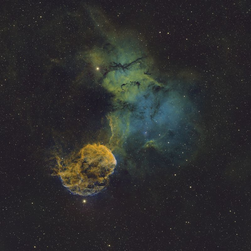 Jellyfish Nebula SHO crop
