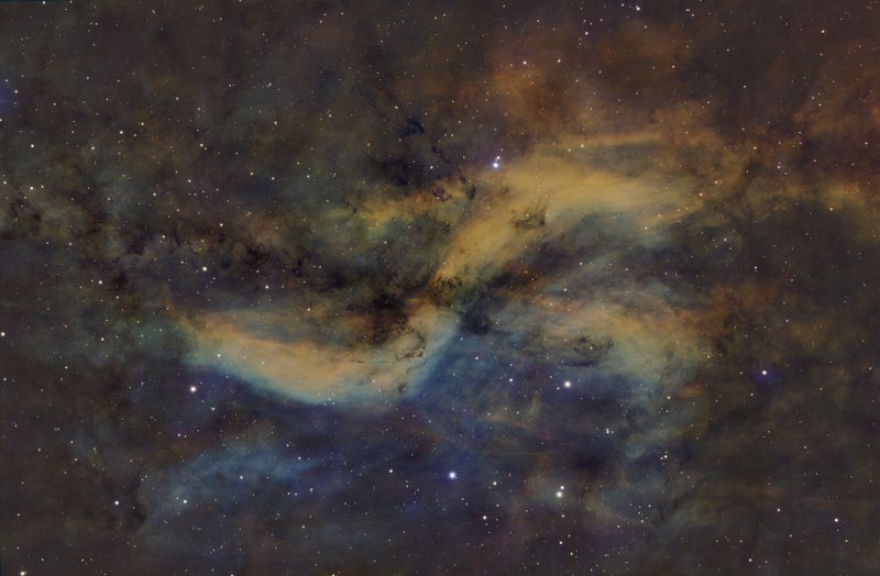 Propeller Nebula SHO Hubble Palette (small)