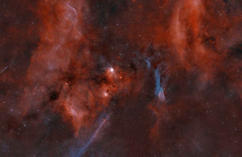 NGC 6857 area in Cygnus Bicolor