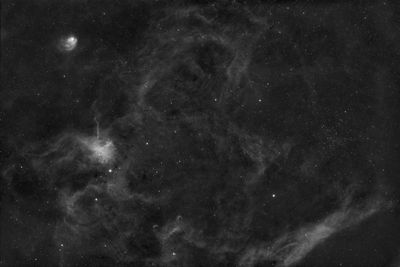 Spider Nebula area Ha data original processing in PixInsight