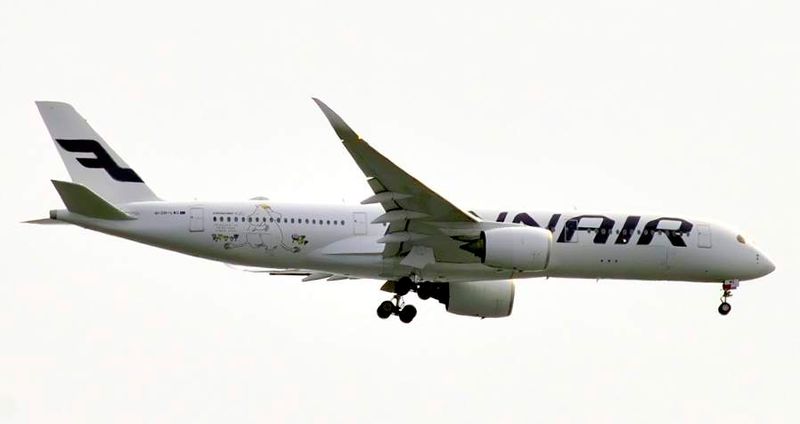 FINNAIR, Airbus A350-900, OH-LWO, 100th Anniversary Moomin Livery, Final Approach, Tokyo Haneda Airport