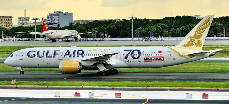 Gulf Air, Boeing B787-9, A9C-FJ, Taxi to TO