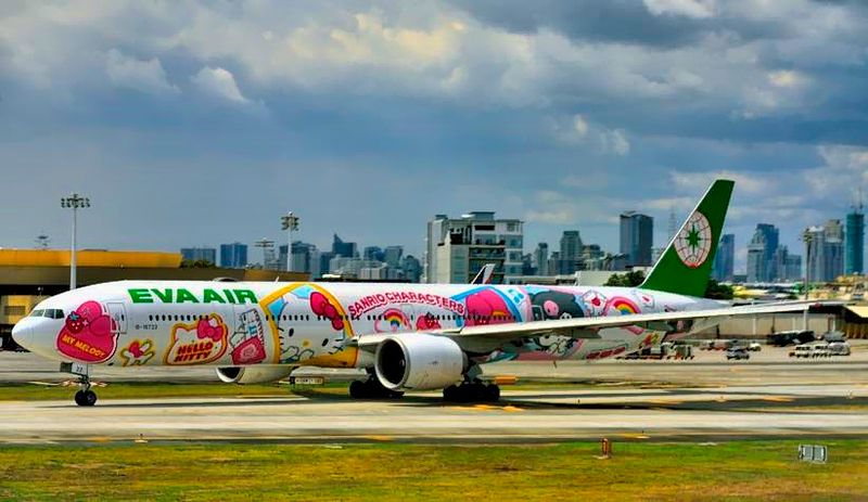 EVA AIR (Taiwan), Boeing B-777/36N, B-16722, My Melody