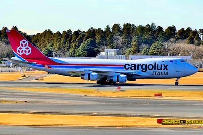 Cargolux Italia, Boeing, B-747/400F, LX-YCV, Reversing