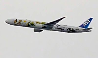 ANA Boeing B-777/300, Manga, In and Out of Clouds