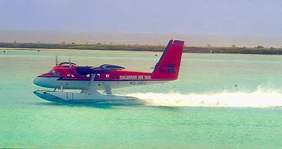 Air Maledivian, DHC-6, 8Q-QBU, Take Off