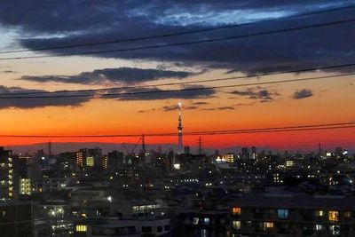 Sky Tree Sunset, From Hospital 
