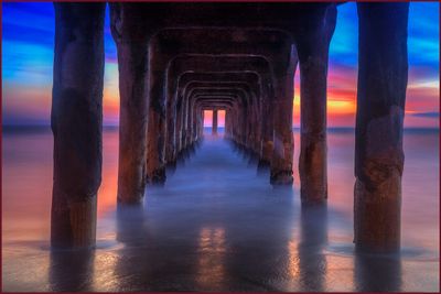 Ethereal Sunset Pier Pilings