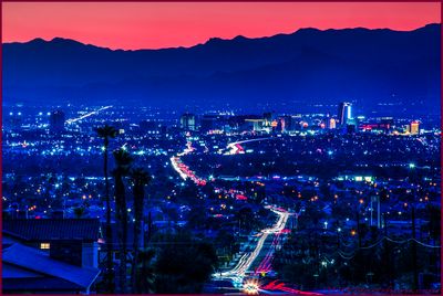 Downtown Skyline to Mountain SunseTwilight