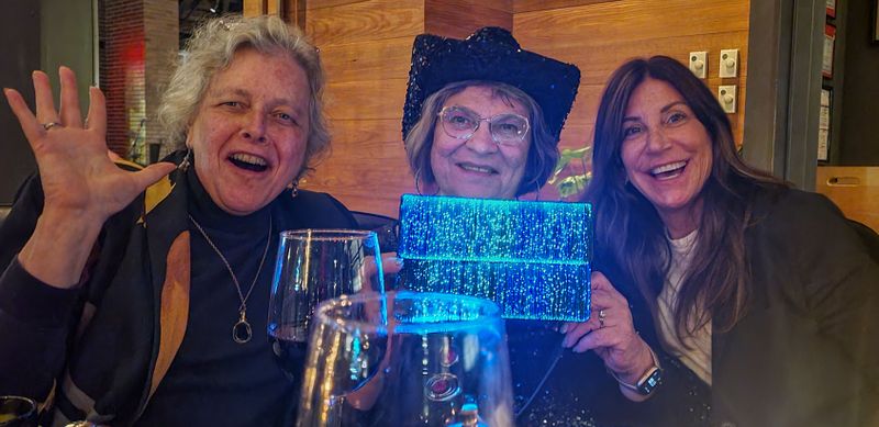 3 Ladies & a Shimmery Purse