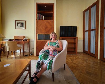 Joan Relaxing in her Spacious Prague Suite