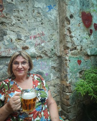 Joan at the Ruin Bar, Budapest
