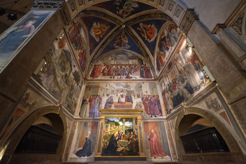 Florence, The Sassetti Chapel in the basilica of Santa Trinita ( Domenico Ghirlandaio, 1486)