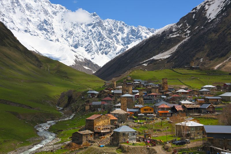 Georgia, Svaneti region, Chvibiani village