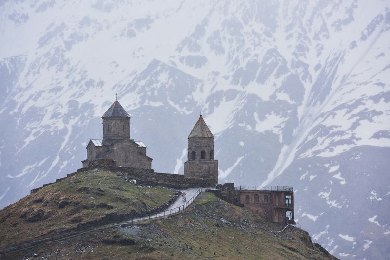 Georgia, Gergeti Trinity Church, 14th century