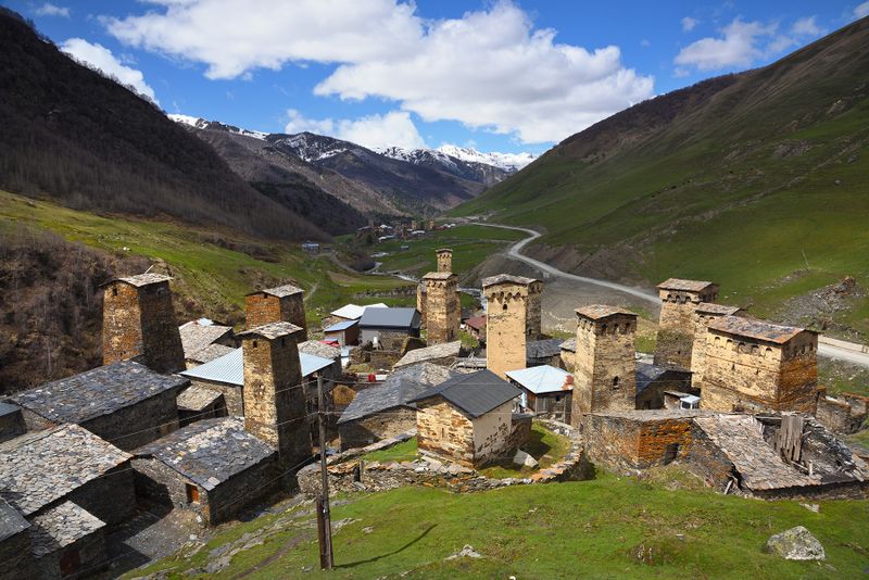 Georgia, Svaneti region, Chazhashi village