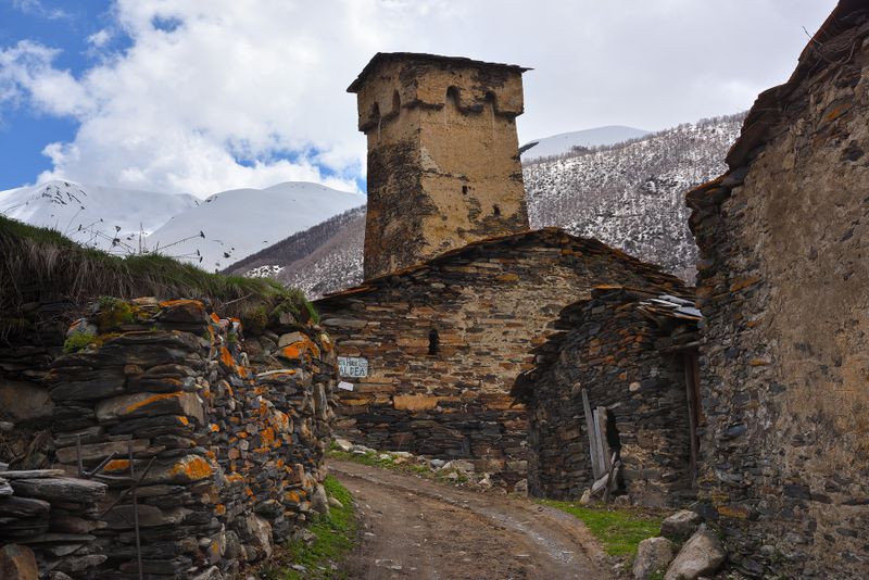 Georgia, Svaneti region, Chvibiani village