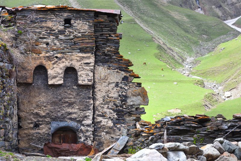 Georgia, Svaneti region, Chvibiani village
