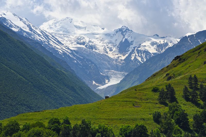 North Ossetia, Kolka Glacier, whose avalanche on September 20, 2002 killed 119 people