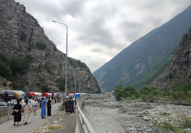 between the borders, on the banks of the Terek River