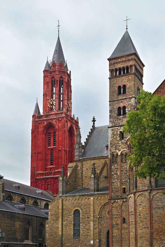 The red St. Johns Church