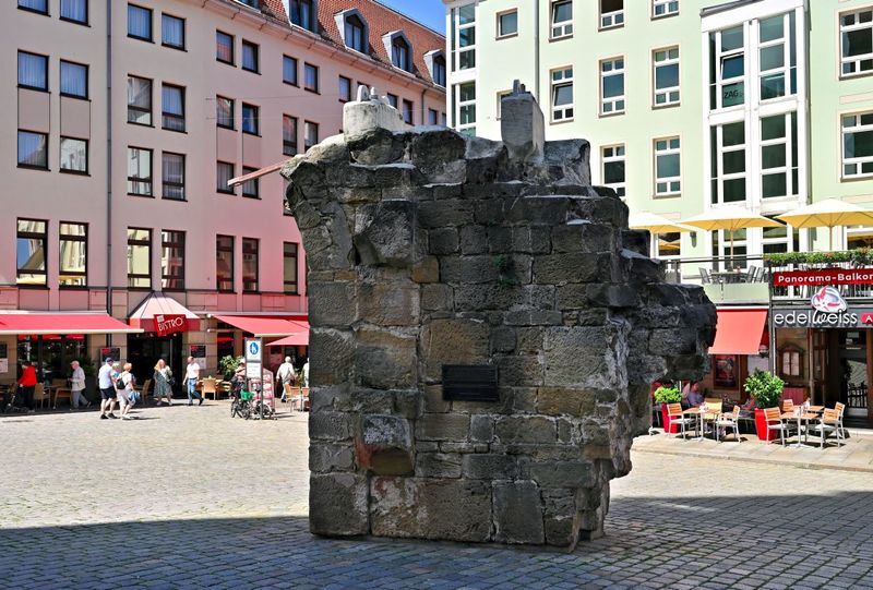 An authentic fragment of the destroyed Frauenkirche dome