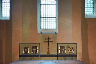 Reliquaries in the upper chapel