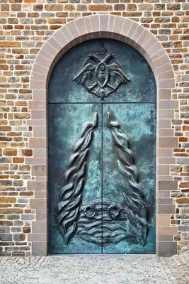 Bronze door of the Basilica of Saint Servatius