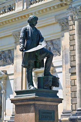 Statue of the architect Gottfried Semper.