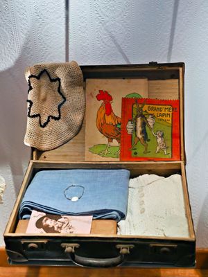 Suitcase with belongings